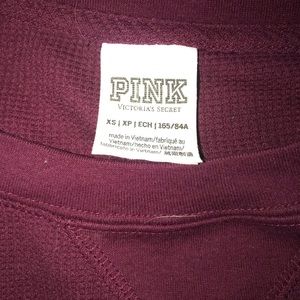 PINK Victoria’s Secret Maroon Long Sleeve T-Shirt